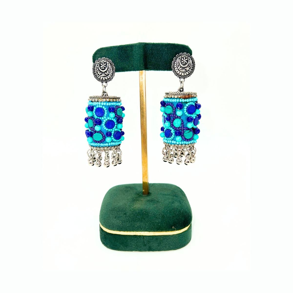 Handcrafted Beaded Chandbali Earrings